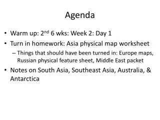 Agenda