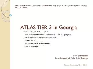 ATLAS TIER 3 in Georgia