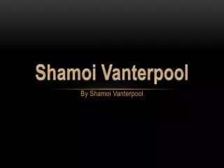 Shamoi Vanterpool