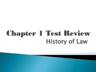 Chapter 1 Test Review