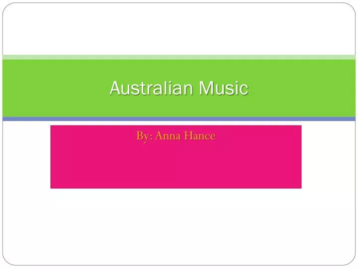 australian music