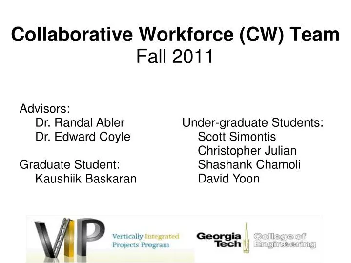 collaborative workforce cw team fall 2011