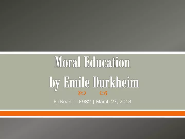 moral education by emile durkheim