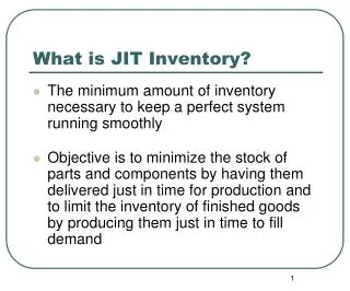 What is JIT Inventory?