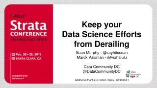 Keep your Data Science Efforts from Derailing