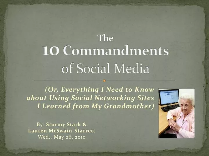 10 commandments of social media