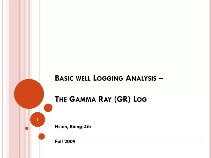 basic well logging analysis the gamma ray gr log