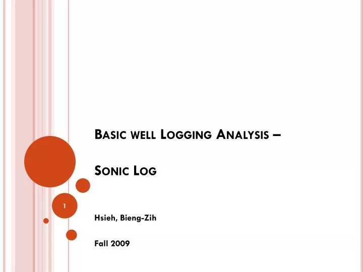 basic well logging analysis sonic log