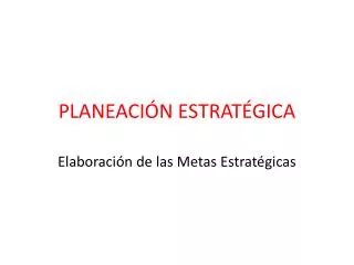 planeaci n estrat gica