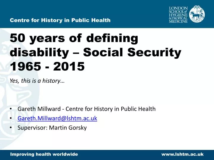 50 years of defining disability social security 1965 2015