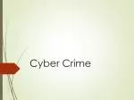Cyber Crime - slide 1
