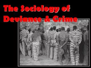 The Sociology of Deviance &amp; Crime