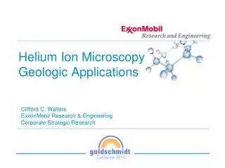 Helium Ion Microscopy Geologic Applications