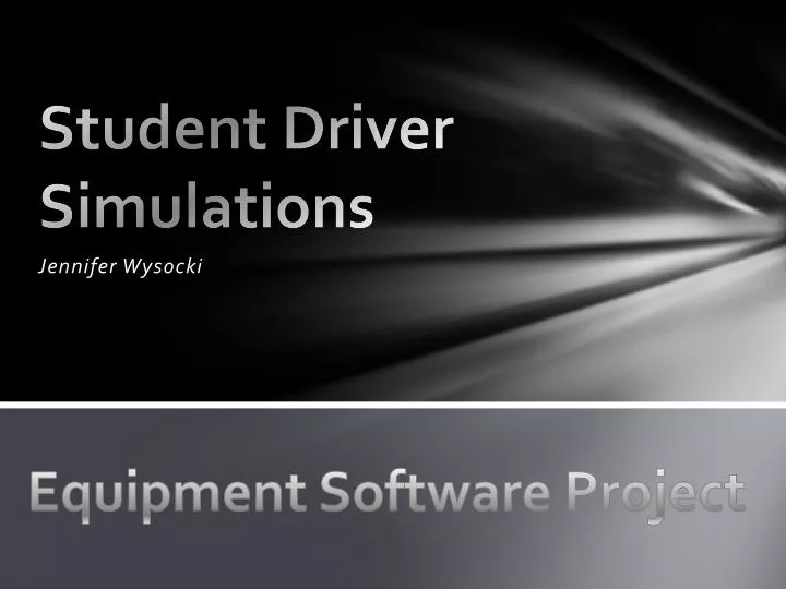 student driver simulations
