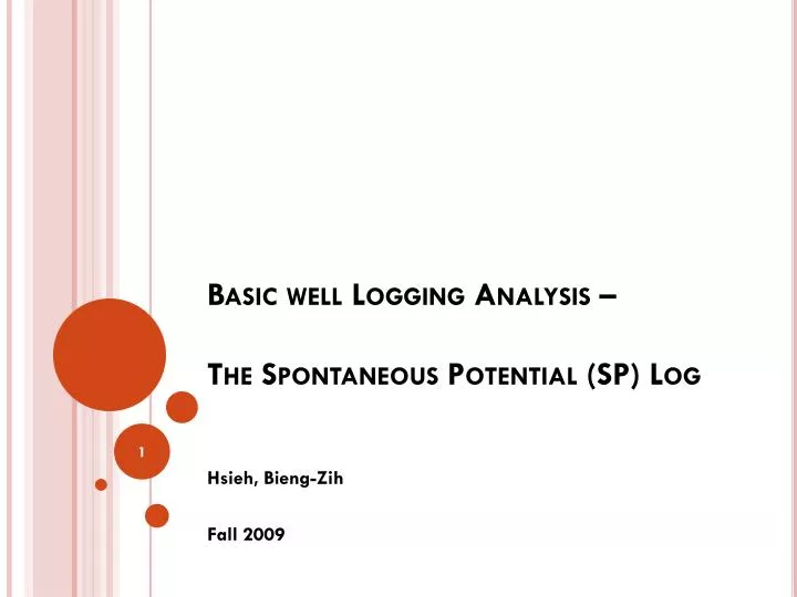 basic well logging analysis the spontaneous potential sp log