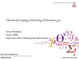Chemical looping reforming of biomass gas