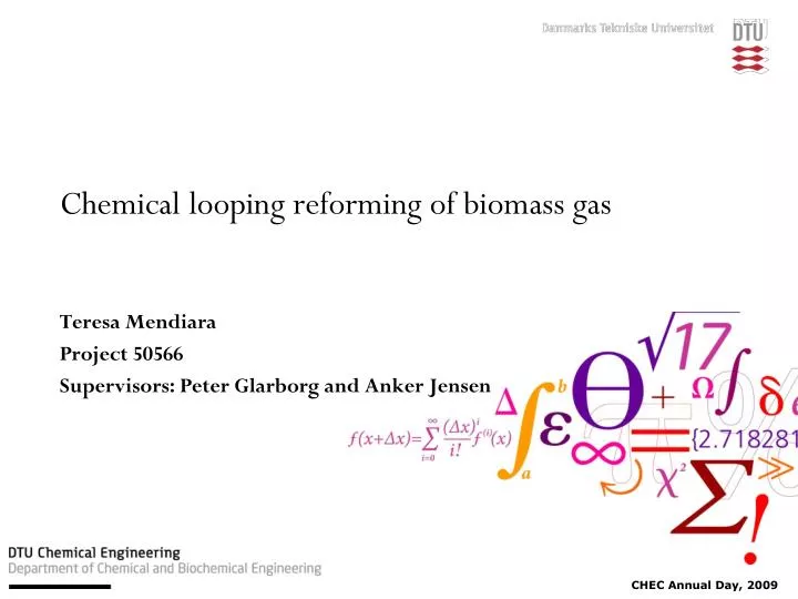 chemical looping reforming of biomass gas
