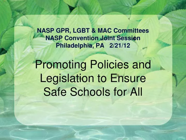 nasp gpr lgbt mac committees nasp convention joint session philadelphia pa 2 21 12