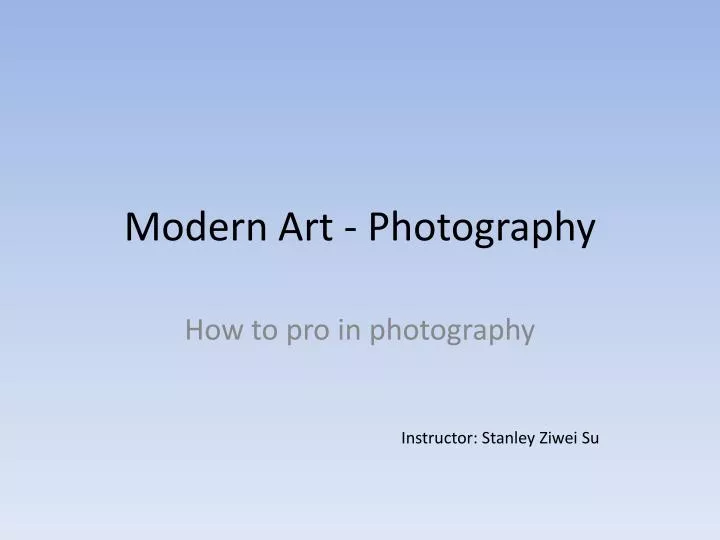 modern art photography