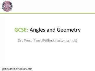 GCSE: Angles and Geometry