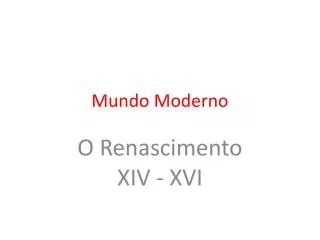 mundo moderno
