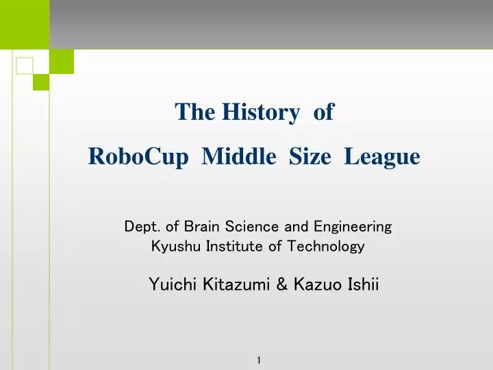 dept of brain science and engineering kyushu institute of technology yuichi kitazumi kazuo ishii