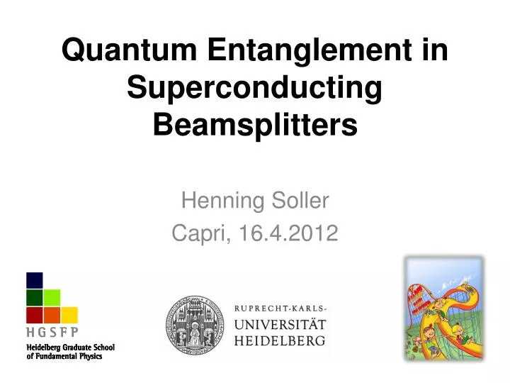 quantum entanglement in superconducting beamsplitters
