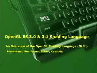 OpenGL ES 3.0 &amp; 3.1 Shading Language