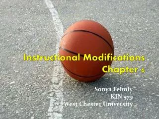 Instructional Modifications Chapter 6