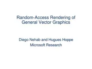 Random-Access Rendering of General Vector Graphics
