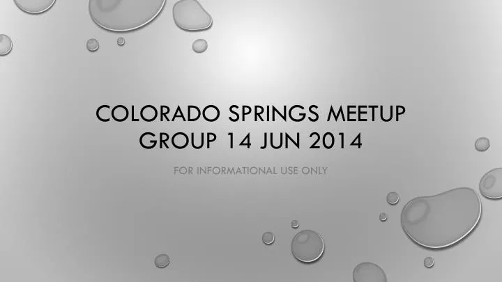 colorado springs meetup group 14 jun 2014
