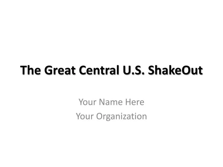the great central u s shakeout