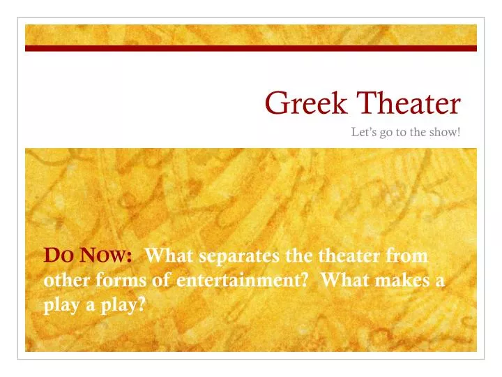 greek theater