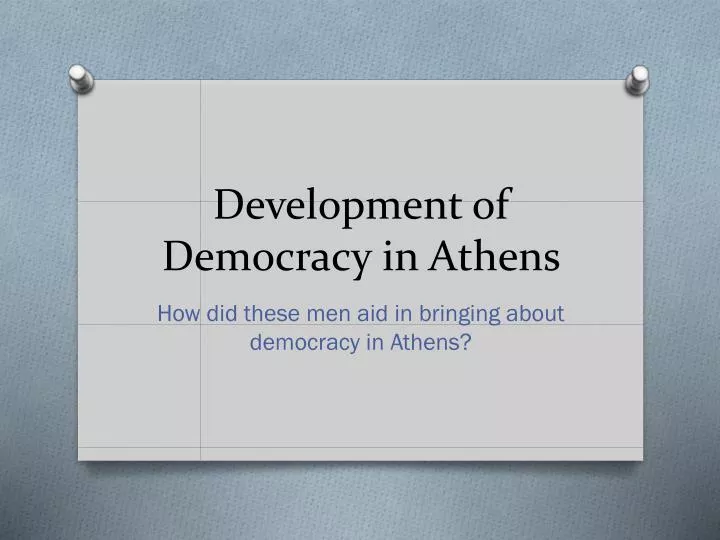 development of democracy in athens