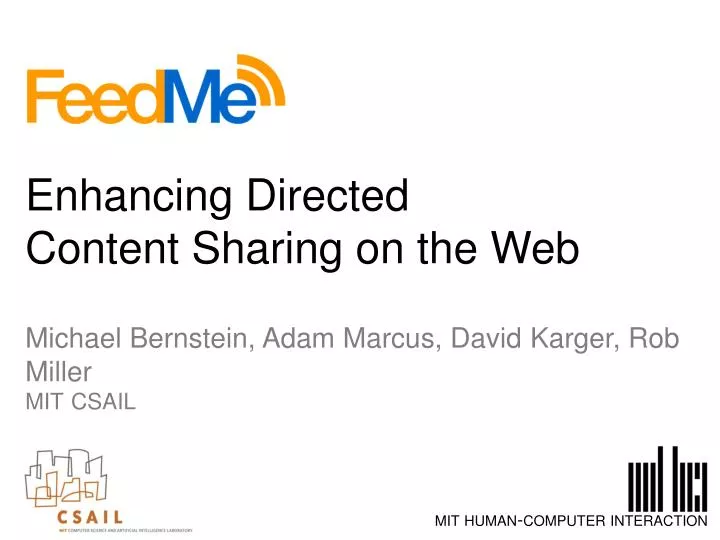 enhancing directed content sharing on the web