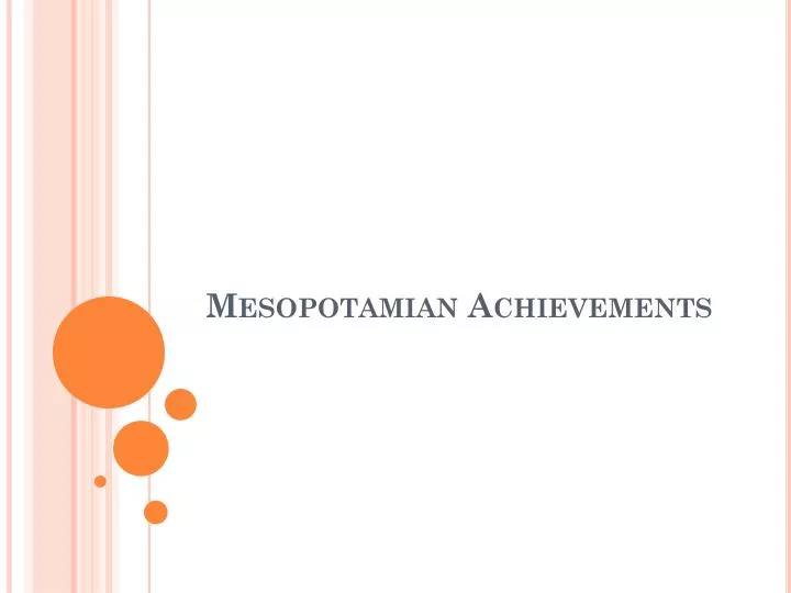 mesopotamian achievements
