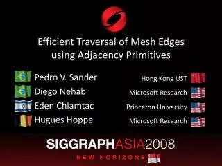 Efficient Traversal of Mesh Edges using Adjacency Primitives