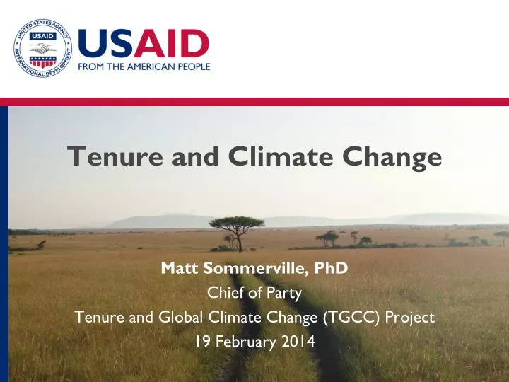 tenure and climate change