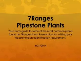 7Ranges Pipestone Plants