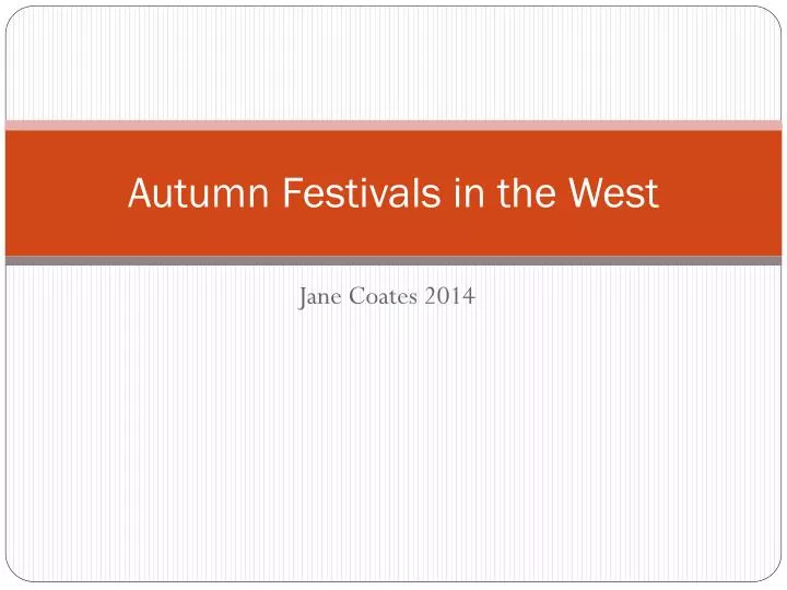 autumn festivals in the west