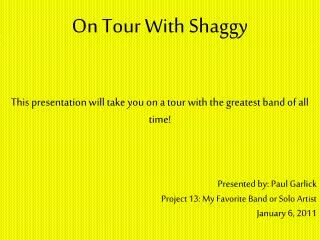 On Tour With Shaggy