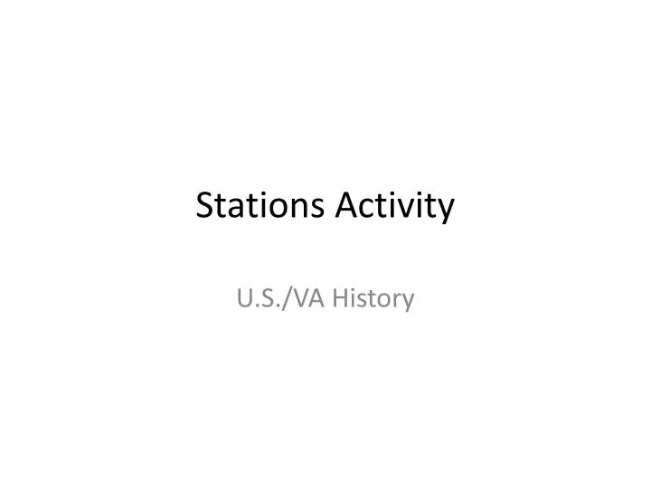 stations activity