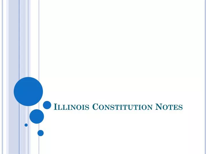 illinois constitution notes