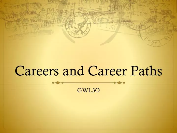 careers and career paths
