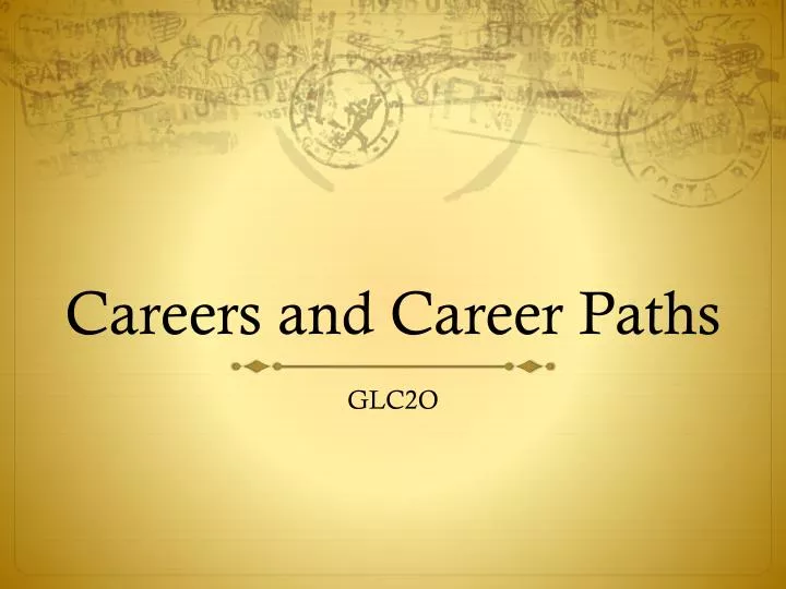 careers and career paths