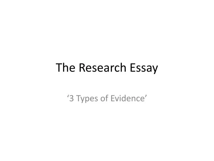 the research essay