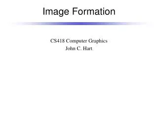 Image Formation