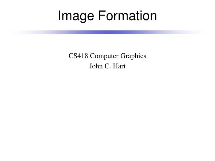 image formation