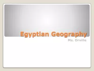 Egyptian Geography