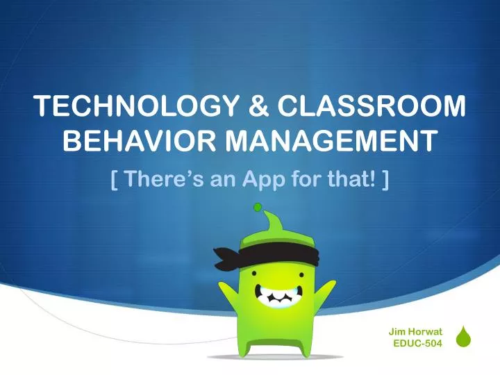 technology classroom behavior management